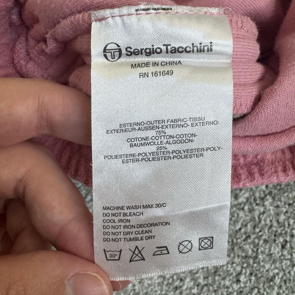 Sergio Tacchini Shorts Womens Small Pink Terry Dolphin Tennis Sport Cabana Beach - Picture 6 of 6